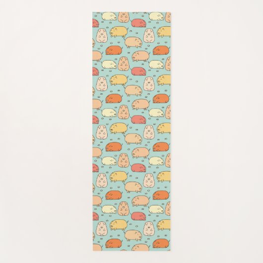 Cute Pig Pattern Mint Yogamat (Voorkant)