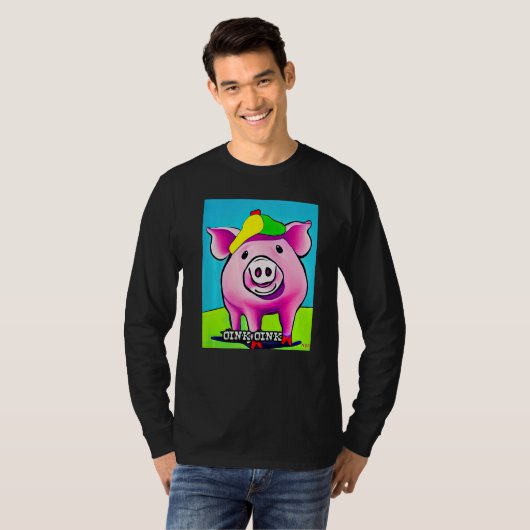 Cute Pig Piggie Oink Oink 13 T-shirt (Voorkant volledig)