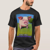 Cute Pig Piggie Oink Oink 36 T-shirt (Voorkant)