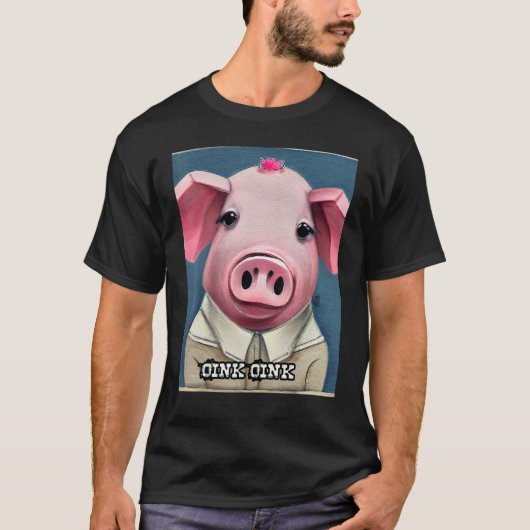 Cute Pig Piggie Oink Oink 52 T-shirt (Voorkant)