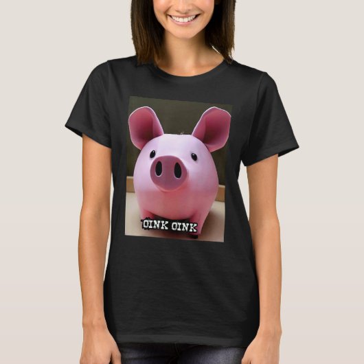 Cute Pig Piggie Oink Oink 59 T-shirt (Voorkant)