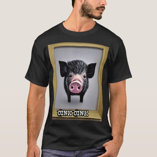 Cute Pig Piggie Oink Oink 5 T-shirt (Voorkant)