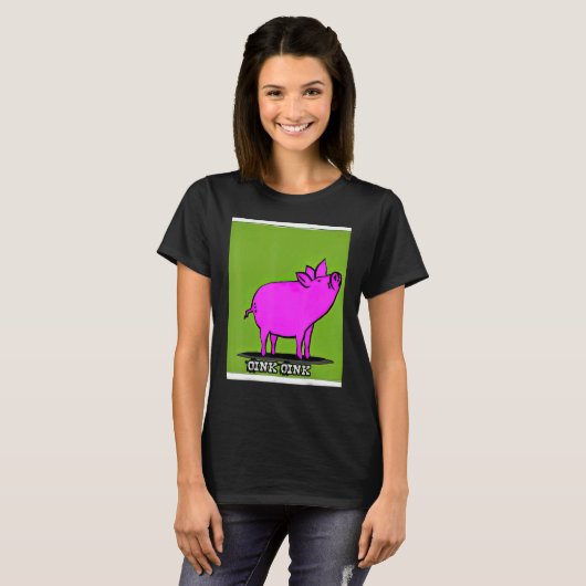 Cute Pig Piggie Oink Oink 7 T-shirt (Voorkant volledig)