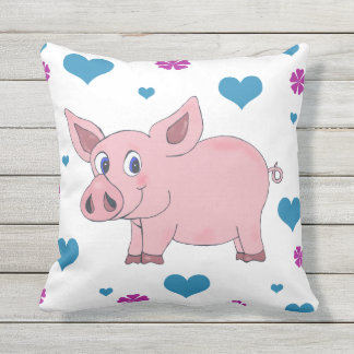 Cute Pig Pillow Buitenkussen
