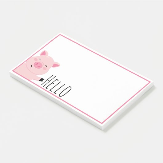 Cute Pig Post-it® Notes (Schuin)