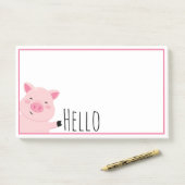 Cute Pig Post-it® Notes (Op bureau)