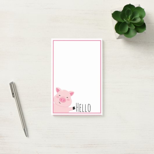 Cute Pig Post-it® Notes (Kantoor)