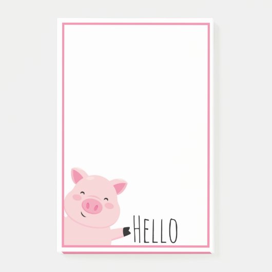 Cute Pig Post-it® Notes (Voorkant)