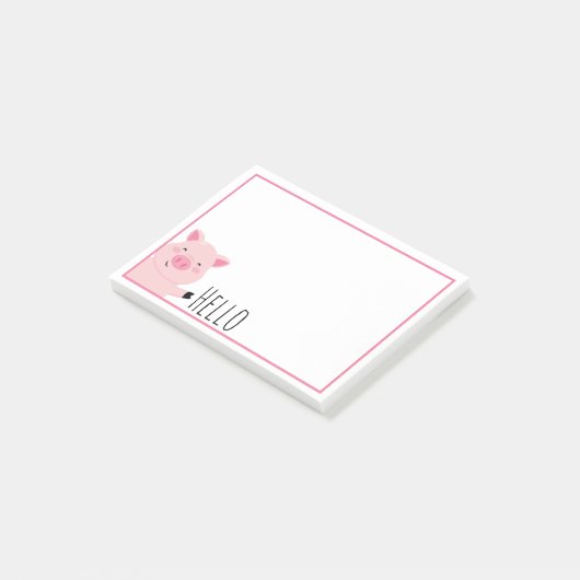 Cute Pig Post-it® Notes (Schuin)