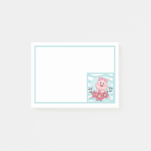 Cute Pig Post-it® Notes (Voorkant)