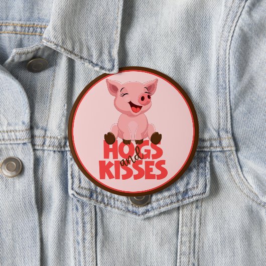 Cute Pig Pun Ronde Button 4,0 Cm (In situ)