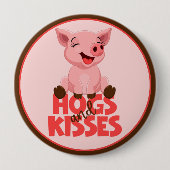 Cute Pig Pun Ronde Button 4,0 Cm (Voorkant)