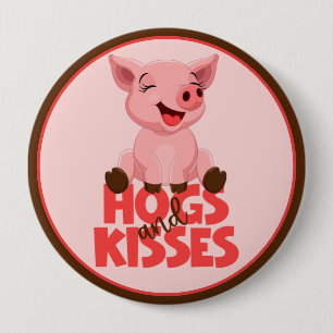 Cute Pig Pun Ronde Button 4,0 Cm