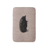 Cute Pig Rustic Faux Burlap Badmat (Voorkant Verticaal)
