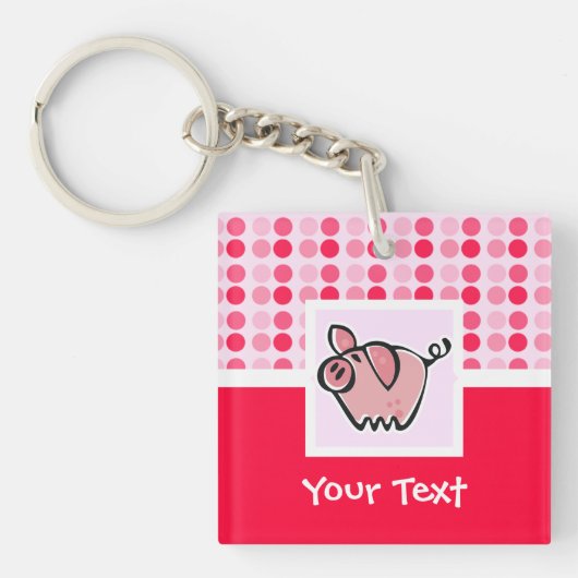 Cute Pig Sleutelhanger (Voorkant)