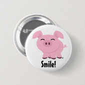 Cute Pig Smile Button (Voorkant /achterkant)