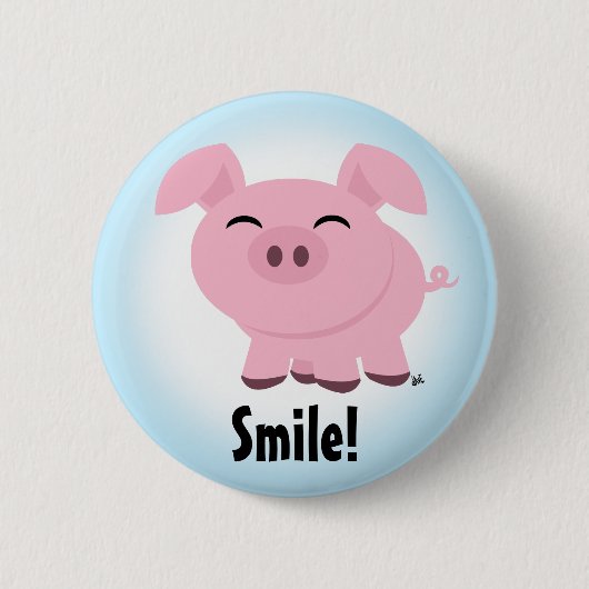 Cute Pig Smile Button (Voorkant)