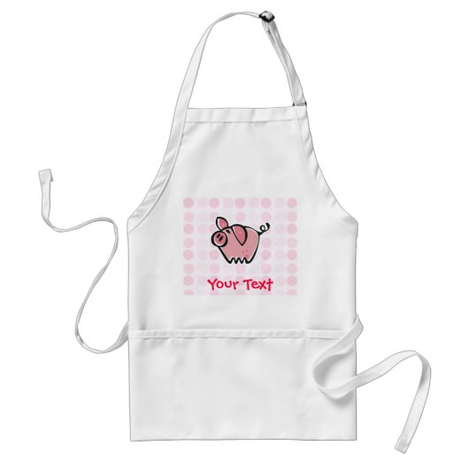 Cute Pig Standaard Schort (Voorkant)
