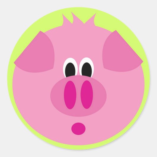 Cute Pig Sticker (Voorkant)