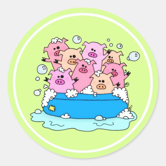 Cute Pig Stickers (Voorkant)
