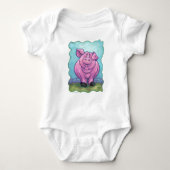 Cute Pig voor en achter T-Shirts (Voorkant)