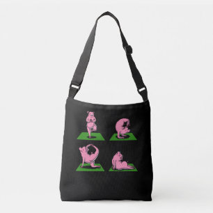 Cute Pig Yoga Poses Funny Farm Animals Crossbody Tas