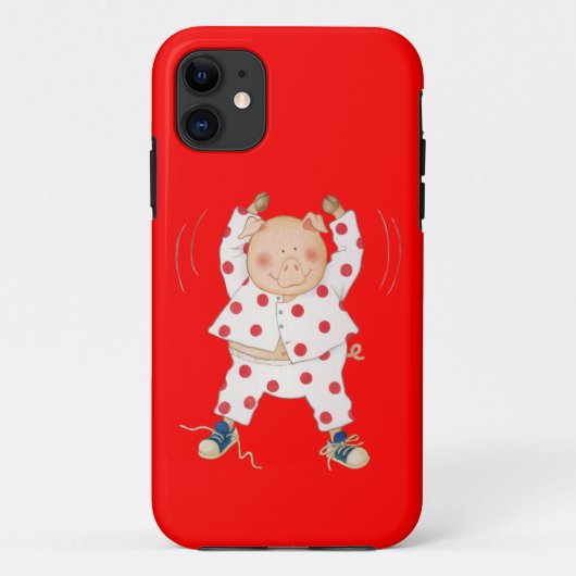 Cute Piggy Exercising Case-Mate iPhone Case (Achterkant)