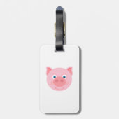 Cute piggy face bagagelabel (Achterkant verticaal)