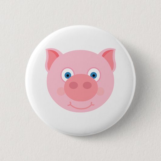 Cute piggy face ronde button 5,7 cm (Voorkant)
