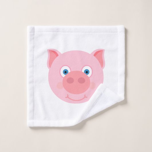 Cute piggy face washandje (Wasdoekje)