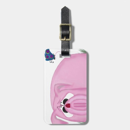 Cute Piglet Chumley and Beauful Friends Bagagelabel (Voorkant verticaal)