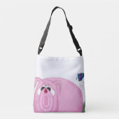 Cute Piglet Chumley and Beauful Friends Crossbody Tas (Achterkant)