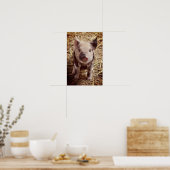 Cute Piglet Poster (Keuken)