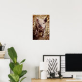 Cute Piglet Poster (Thuiskantoor)