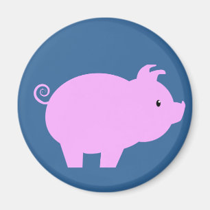 Cute Piglet Silhouette Magneet