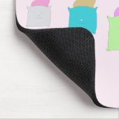 Cute Pillow Cats Illustrmed Monogrammed Muismat (Hoek)