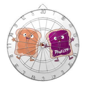 Cute pindakaas en jelly sandwich cartoon dartbord
