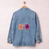Cute pindakaas en jelly sandwich cartoon denim jacket (Hangar)