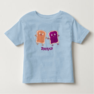 Cute pindakaas en jelly sandwich cartoon kinder shirts