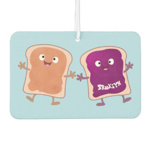 Cute pindakaas en jelly sandwich cartoon luchtverfrisser