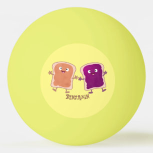 Cute pindakaas en jelly sandwich cartoon pingpongballen