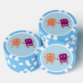 Cute pindakaas en jelly sandwich cartoon poker chips (Opstapeling)