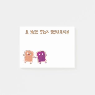 Cute pindakaas en jelly sandwich cartoon post-it® notes
