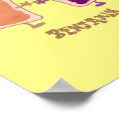 Cute pindakaas en jelly sandwich cartoon poster (Hoek)
