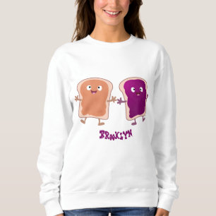 Cute pindakaas en jelly sandwich cartoon trui