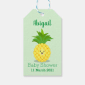 Cute pineapple cartoon illustratie cadeaulabel (Achterkant)