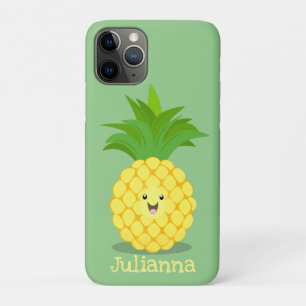 Cute pineapple cartoon illustratie iPhone 11 pro hoesje