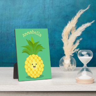 Cute pineapple cartoon illustratie fotoplaat