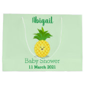 Cute pineapple cartoon illustratie groot cadeauzakje (Achterkant)