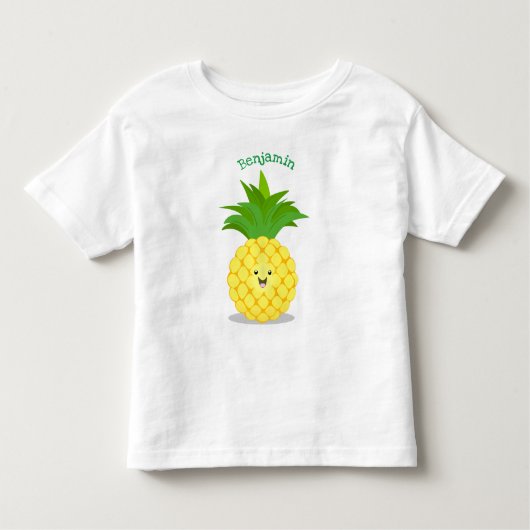 Cute pineapple cartoon illustratie kinder shirts (Voorkant)